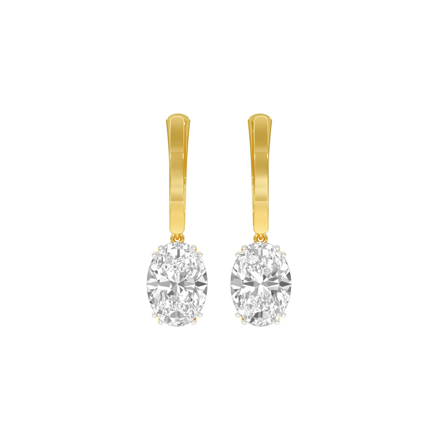 Night-Ready Diamond Drop Earrings 18 KT / Yellow Gold