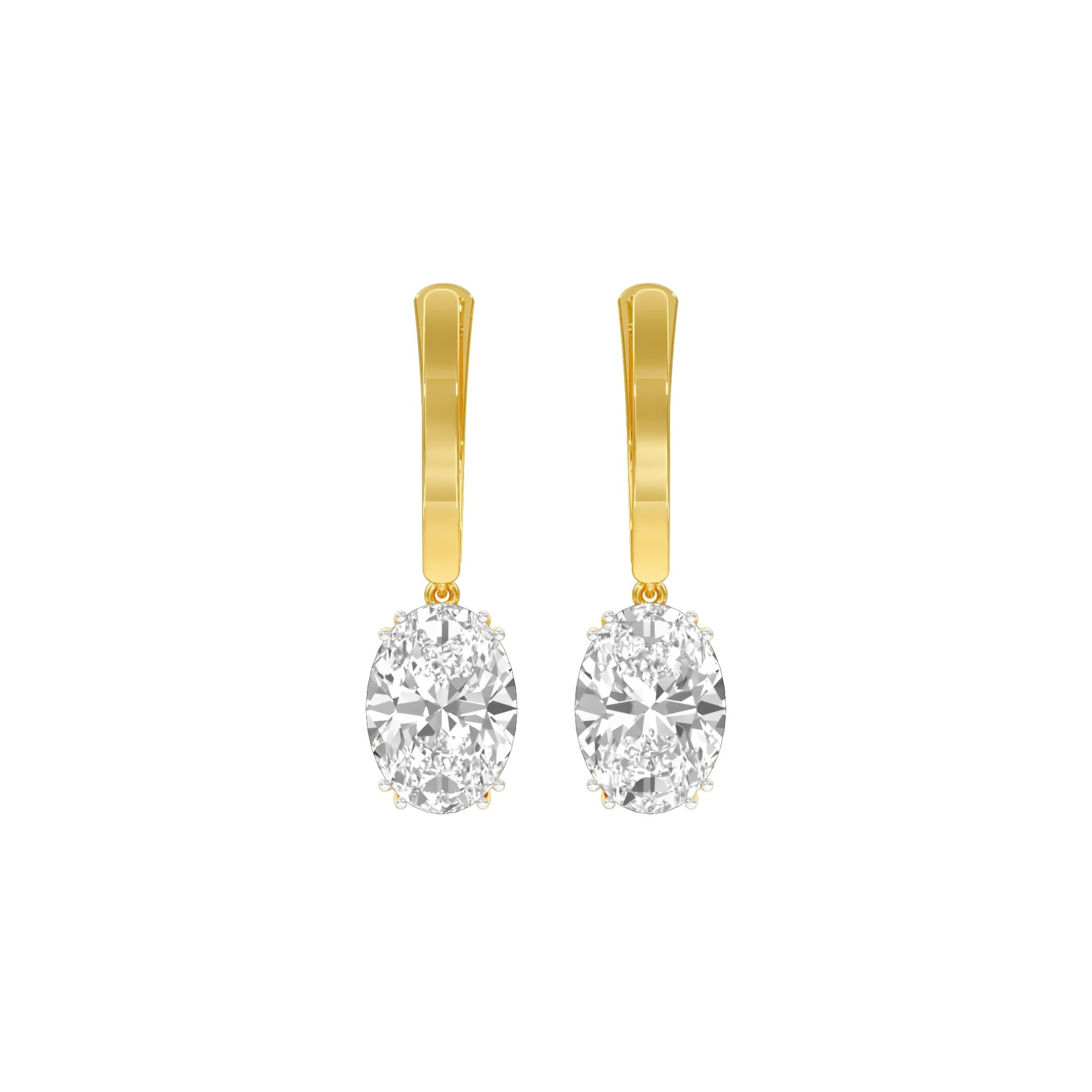 Night-Ready Diamond Drop Earrings 18 KT / Yellow Gold
