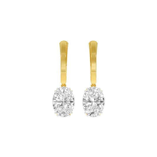 Night-Ready Diamond Drop Earrings 18 KT / Yellow Gold