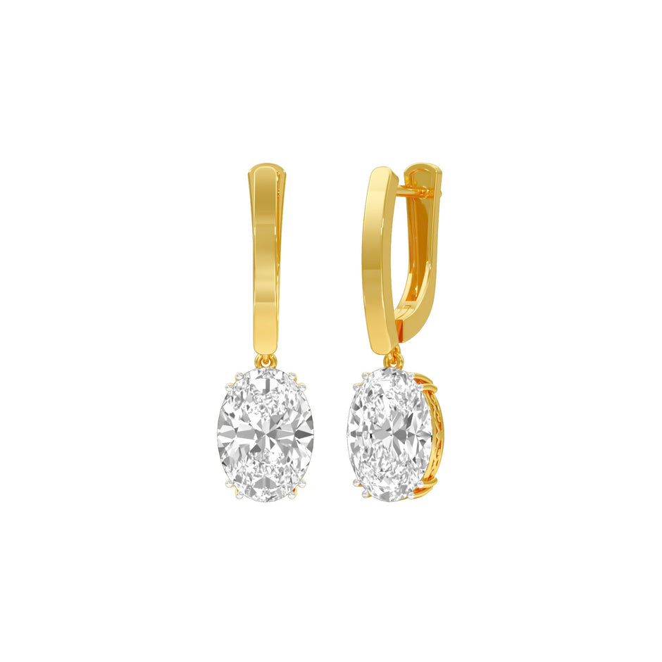 Night-Ready Diamond Drop Earrings 18 KT / Yellow Gold