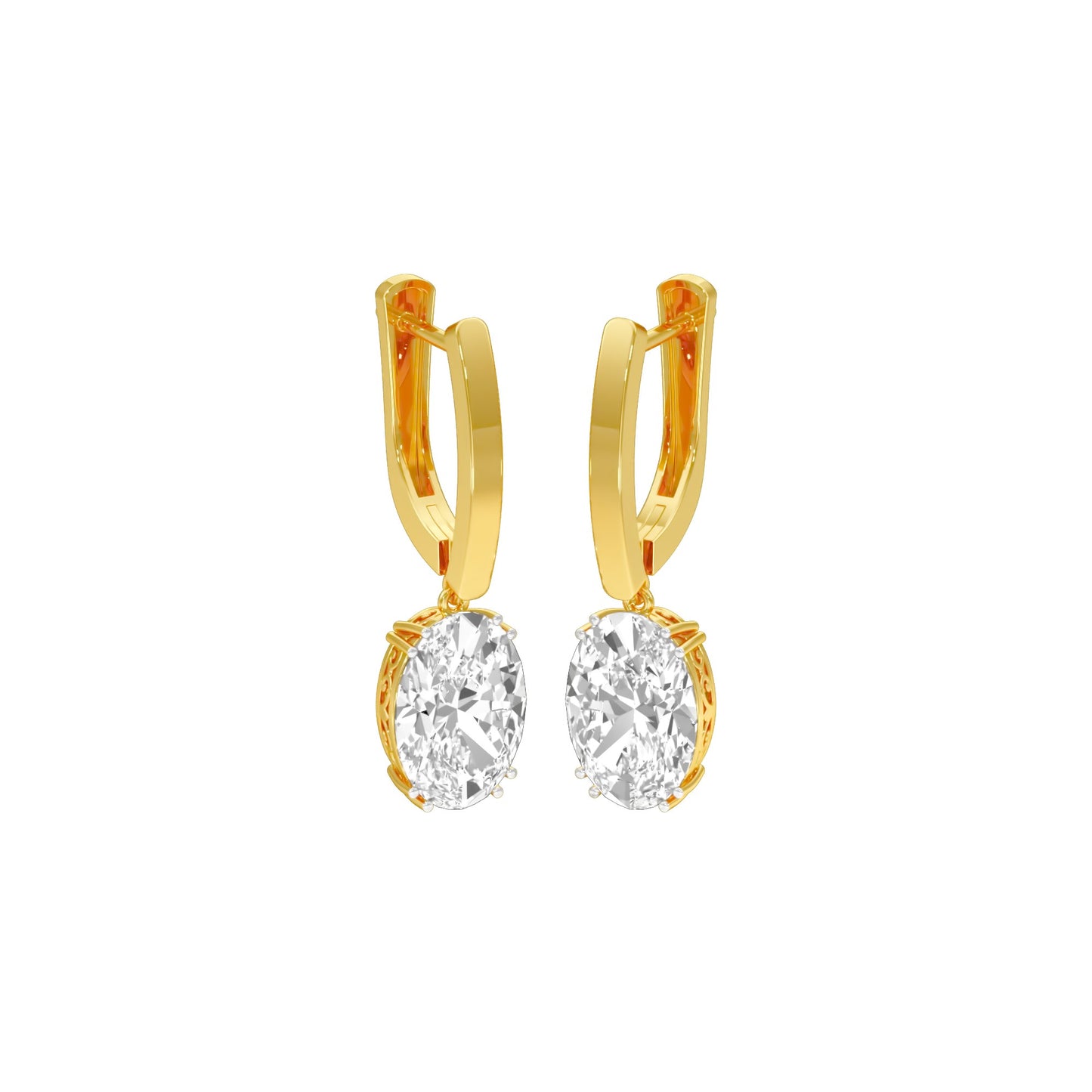 Night-Ready Diamond Drop Earrings 18 KT / Yellow Gold