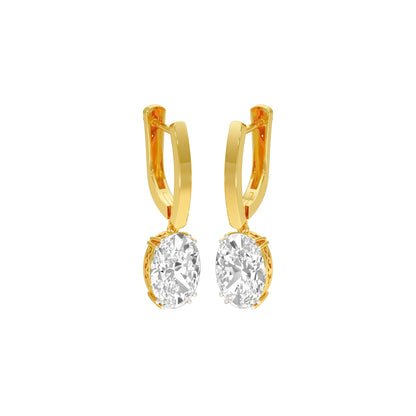 Night-Ready Diamond Drop Earrings 18 KT / Yellow Gold
