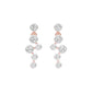 Dots in Motion Diamond Drop Earrings 18 KT / Rose Gold