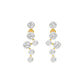 Dots in Motion Diamond Drop Earrings 18 KT / Yellow Gold