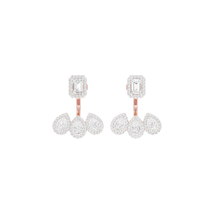 Flora Gleam Diamond Stud Earrings 18 KT / Rose Gold