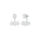 Flora Gleam Diamond Stud Earrings 18 KT / White Gold