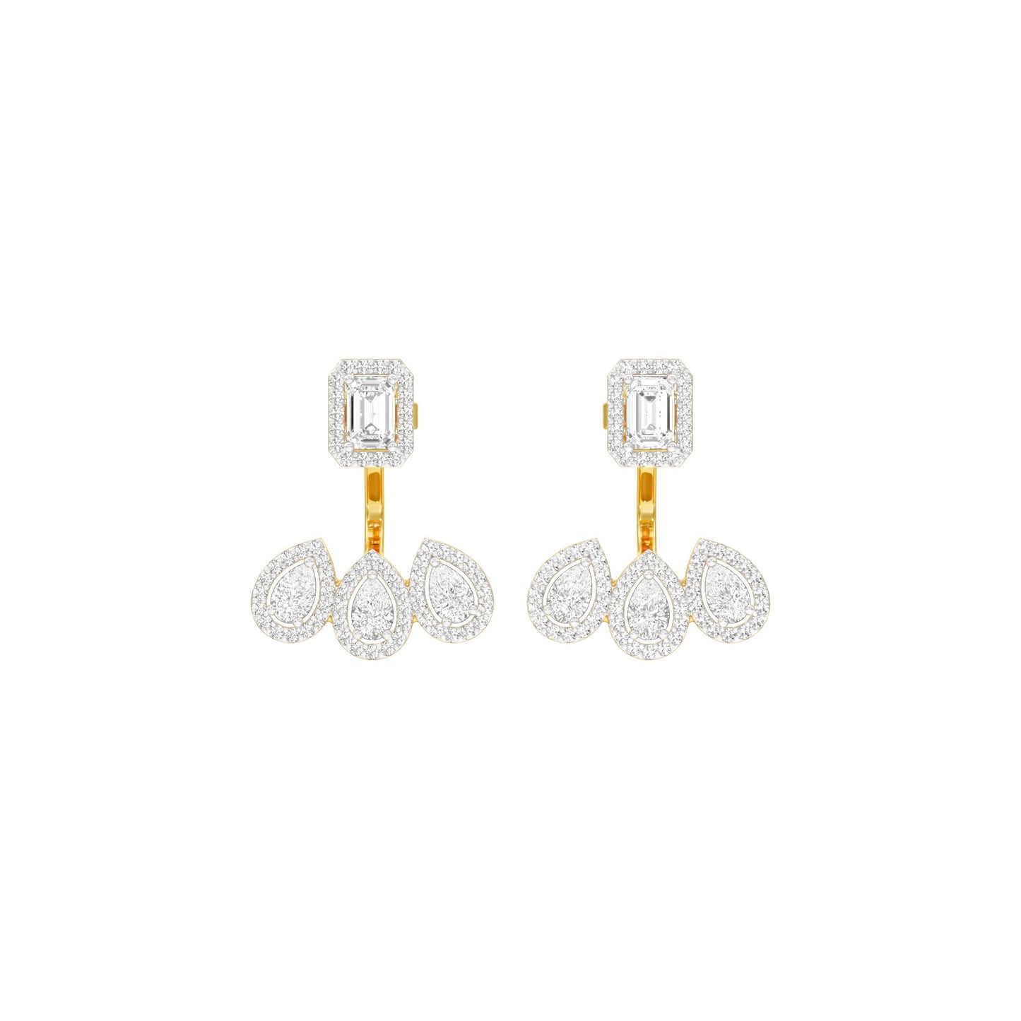 Flora Gleam Diamond Stud Earrings 18 KT / Yellow Gold