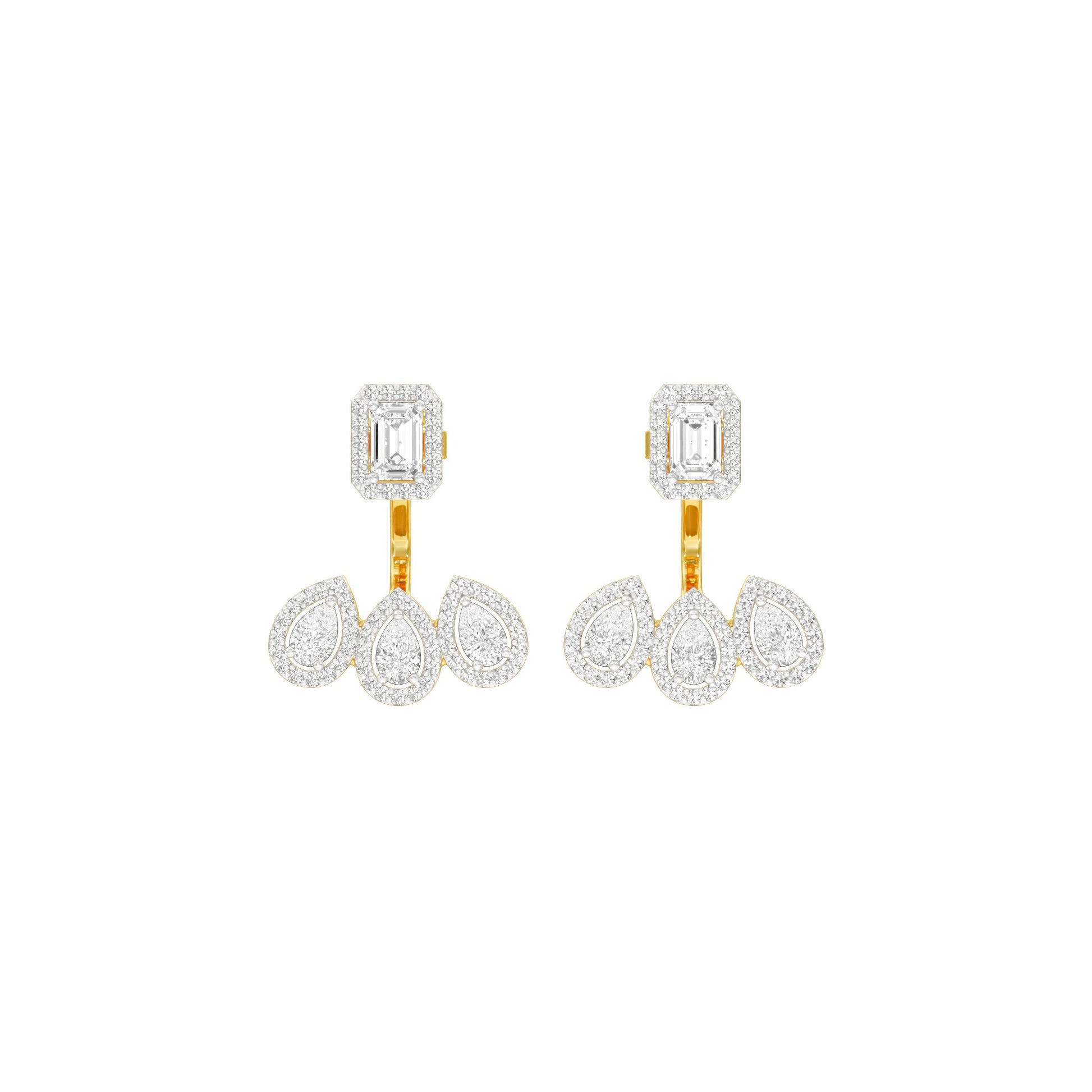 Flora Gleam Diamond Stud Earrings 18 KT / Yellow Gold