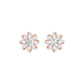 Daisy Side Diamond Stud Earrings 18 KT / Rose Gold