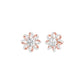 Daisy Side Diamond Stud Earrings 18 KT / Rose Gold