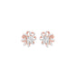 Daisy Side Diamond Stud Earrings 18 KT / Rose Gold