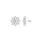 Daisy Side Diamond Stud Earrings 18 KT / White Gold