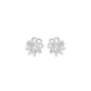 Daisy Side Diamond Stud Earrings 18 KT / White Gold