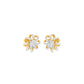 Daisy Side Diamond Stud Earrings 18 KT / Yellow Gold