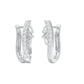 Precision Hoop Diamond Bali Earrings 18 KT / White Gold