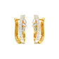 Precision Hoop Diamond Bali Earrings 18 KT / Yellow Gold