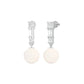 Classic Glowing Diamond Drop Earrings 18 KT / White Gold