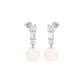 Classic Glowing Diamond Drop Earrings 18 KT / White Gold