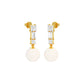 Classic Glowing Diamond Drop Earrings 18 KT / Yellow Gold