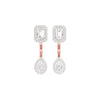 Crown Corners Diamond Stud Earrings 18 KT / Rose Gold