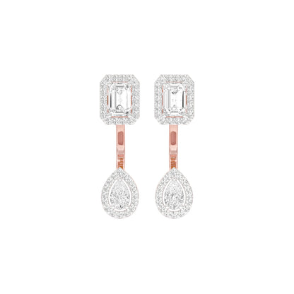 Crown Corners Diamond Stud Earrings 18 KT / Rose Gold