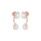Crown Corners Diamond Stud Earrings 18 KT / Rose Gold