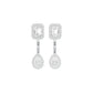 Crown Corners Diamond Stud Earrings 18 KT / White Gold