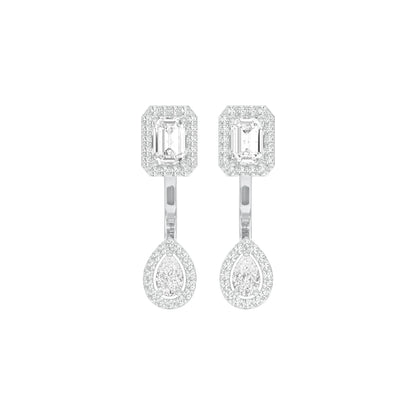 Crown Corners Diamond Stud Earrings 18 KT / White Gold