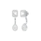 Crown Corners Diamond Stud Earrings 18 KT / White Gold