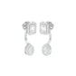 Crown Corners Diamond Stud Earrings 18 KT / White Gold