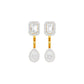 Crown Corners Diamond Stud Earrings 18 KT / Yellow Gold