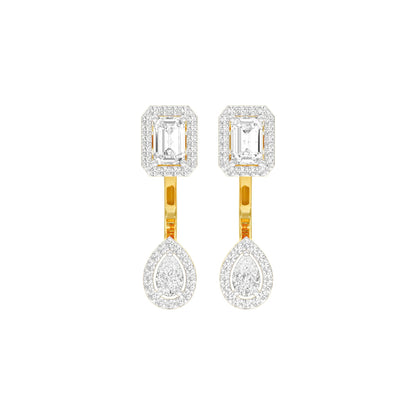 Crown Corners Diamond Stud Earrings 18 KT / Yellow Gold