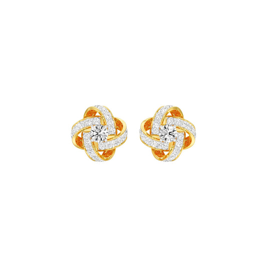 Untied Knots Diamond Stud Earrings 18 KT / Yellow Gold