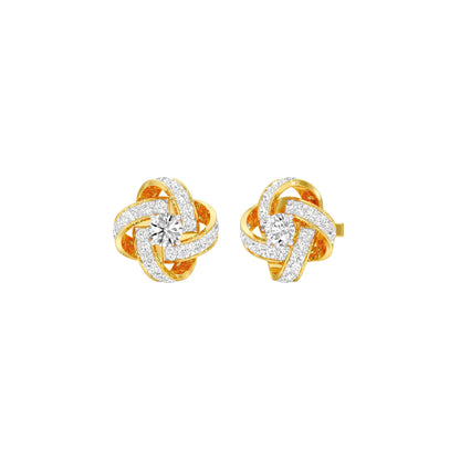 Untied Knots Diamond Stud Earrings 18 KT / Yellow Gold