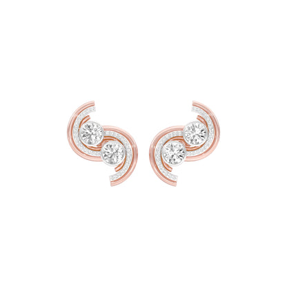 Spinlight Diamond Stud Earrings 18 KT / Rose Gold