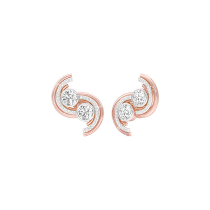 Spinlight Diamond Stud Earrings 18 KT / Rose Gold