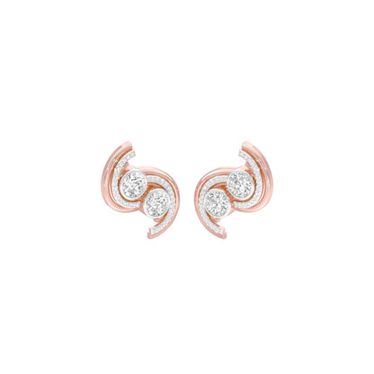 Spinlight Diamond Stud Earrings 18 KT / Rose Gold