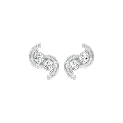 Spinlight Diamond Stud Earrings 18 KT / White Gold