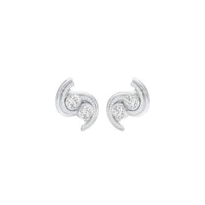 Spinlight Diamond Stud Earrings 18 KT / White Gold