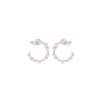 Petal Trail Diamond Stud Earrings 18 KT / Rose Gold