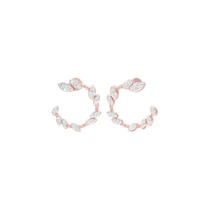 Petal Trail Diamond Stud Earrings 18 KT / Rose Gold