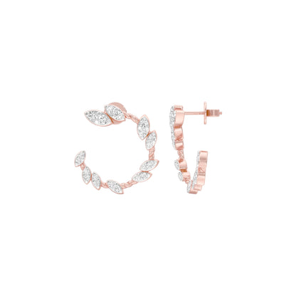 Petal Trail Diamond Stud Earrings 18 KT / Rose Gold
