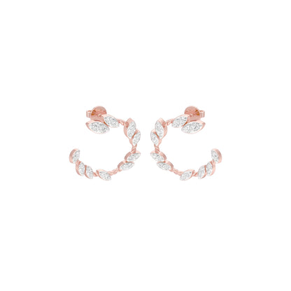 Petal Trail Diamond Stud Earrings 18 KT / Rose Gold
