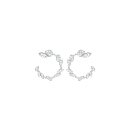 Petal Trail Diamond Stud Earrings 18 KT / White Gold