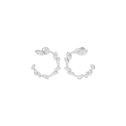 Petal Trail Diamond Stud Earrings 18 KT / White Gold