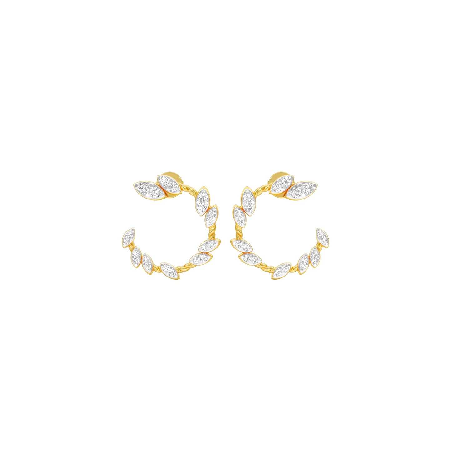 Petal Trail Diamond Stud Earrings 18 KT / Yellow Gold
