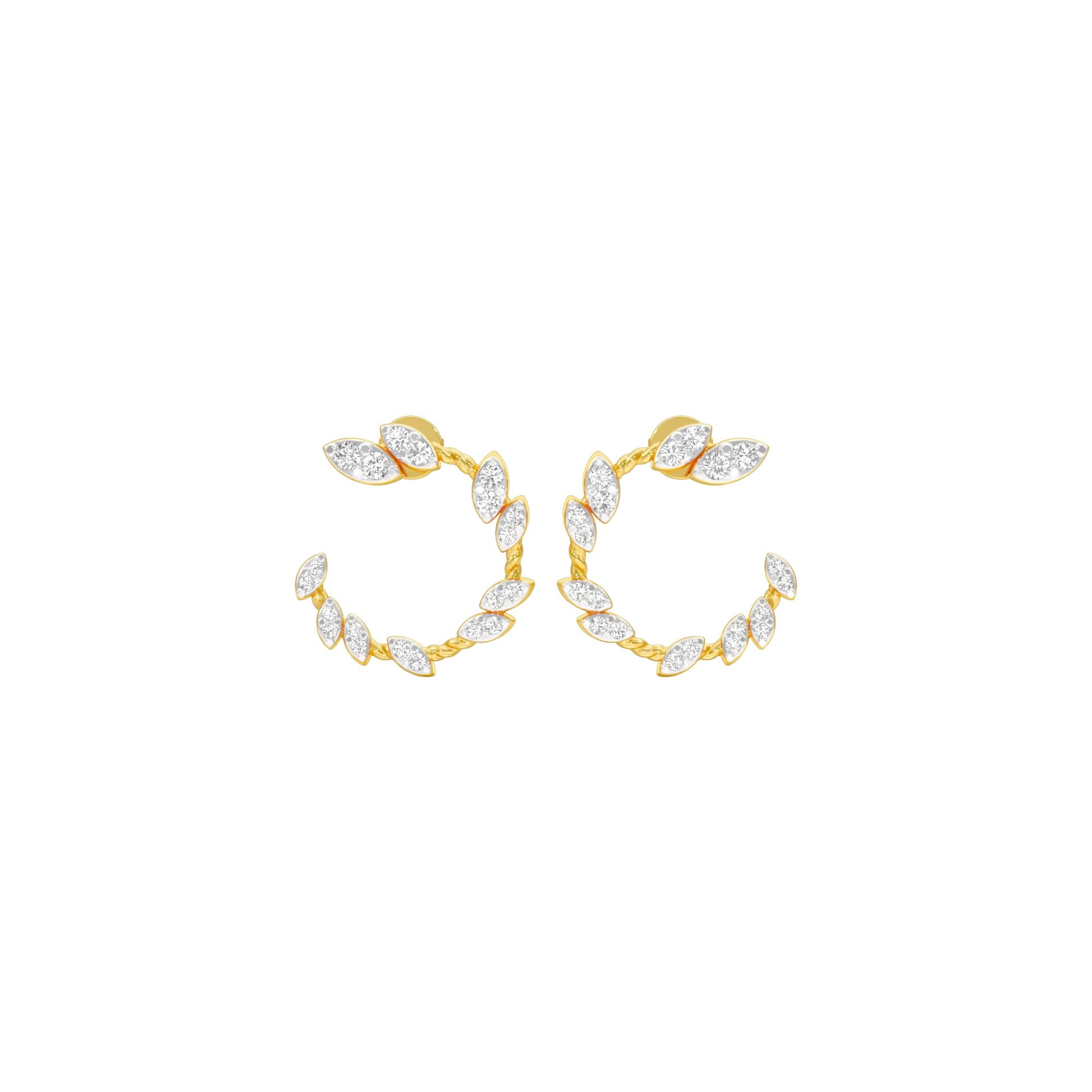 Petal Trail Diamond Stud Earrings 18 KT / Yellow Gold