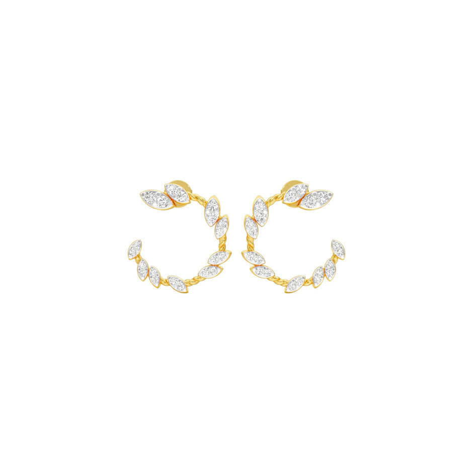 Petal Trail Diamond Stud Earrings 18 KT / Yellow Gold