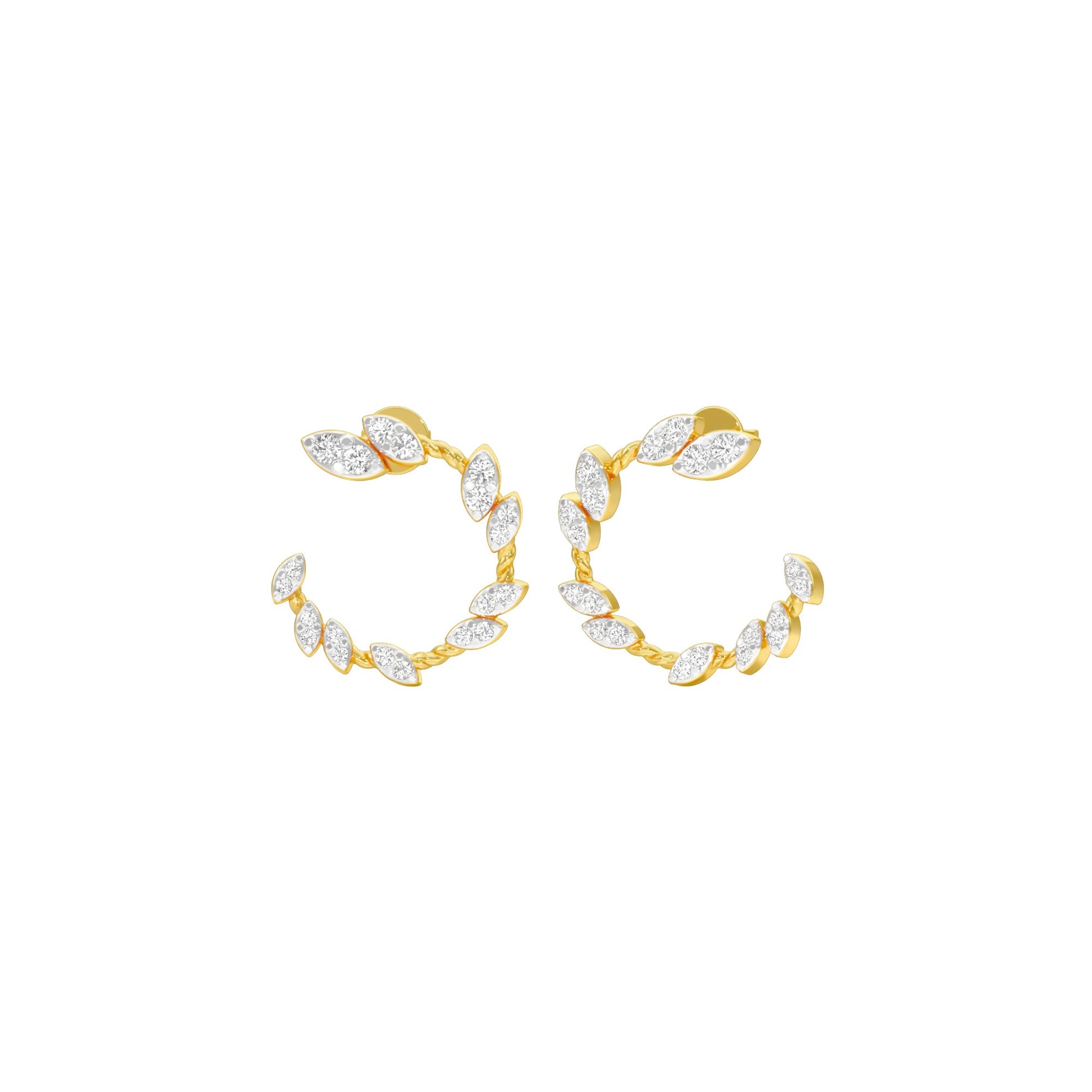 Petal Trail Diamond Stud Earrings 18 KT / Yellow Gold