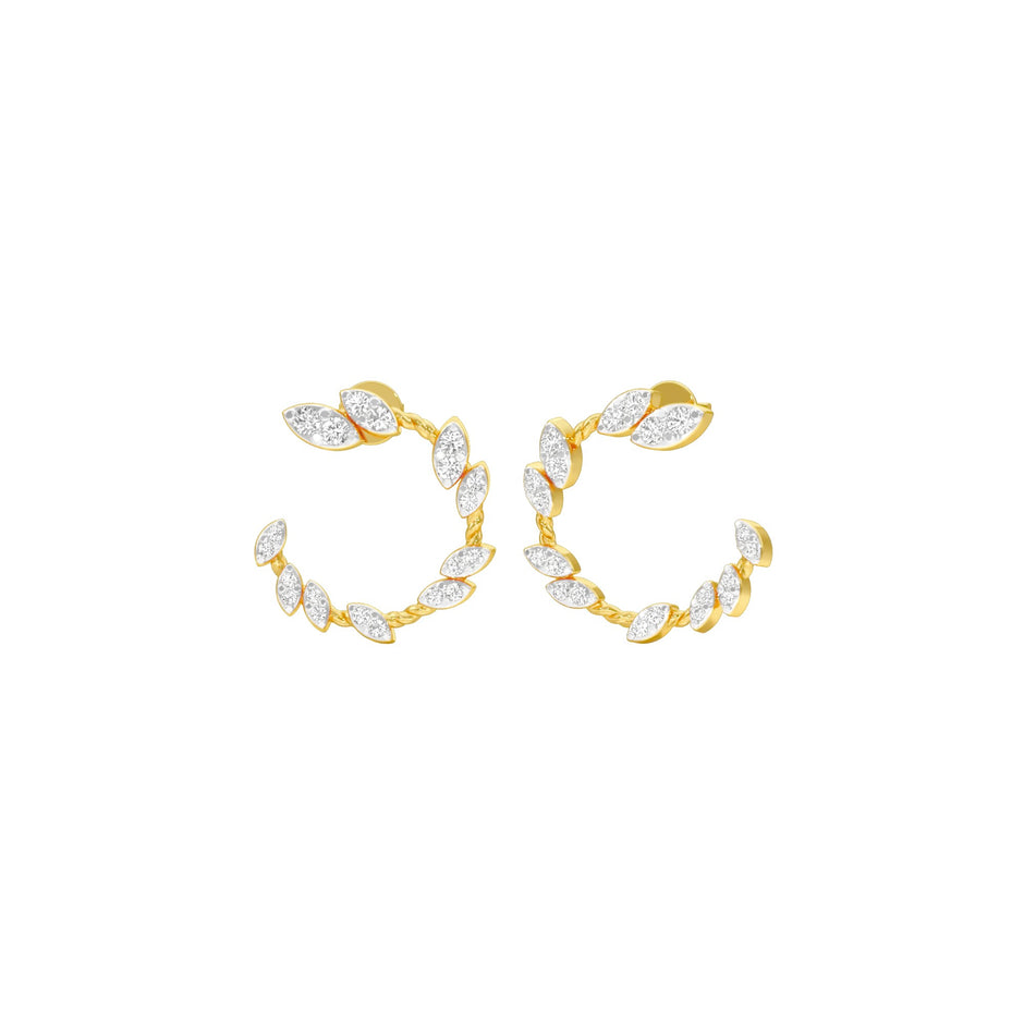 Petal Trail Diamond Stud Earrings 18 KT / Yellow Gold